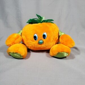 Halloween Fun World Orange Pumpkin Plush Stuffed Toy Shelf Sitter Hanging Prop